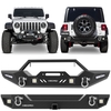 OEDRO? Front Rear Bumper for 2018-2019 Jeep Wrangler JL,  with Hitch Receiver 6 x LED Lights & 4 x D-Rings