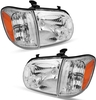 OEDRO? Headlight Assembly 2005-2006 Toyota Tundra & 2005-2007 Sequoia,  Amber Reflectors,  Chrome Housing
