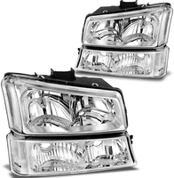 OEDRO? Headlight Assembly for 2003-2007 Chevy Silverado & 2003-2006 Chevrolet Avalanche 1500 2500 3500 2500 3500HD