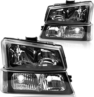 OEDRO? Headlight Assembly for 2003-2007 Chevy Silverado / 2003-2006 Chevrolet Avalanche 1500 2500 3500HD Black Housing Headlamp