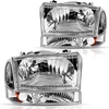 OEDRO? Headlights Assembly for 1999-2004 Ford F250 F350 F450 F550 Super Duty Chrome Headlights