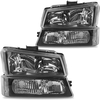 OEDRO? Headlights Assembly for 2003-2007 Chevy Silverado Chevrolet Avalanche 1500/2500/3500 HD 4-Dr / 2-Dr