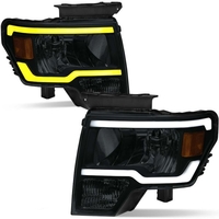 OEDRO? Headlights Assembly for 2009-2014 Ford F150 w/ LED DRL+Turn Signal Smoked Housing