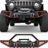 OEDRO Jeep Front Bumper for 18-22 Wrangler JL & JLU,  20-21 Gladiator JT with Winch Plate Mounting & 2 x D-Ring