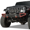 OEDRO Jeep Front Bumper with Winch Plate Mounting & 2 x D-Rings for 2007-2018 Wrangler JK & Unlimited JKU (2/4 Doors)