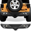 OEDRO Jeep Wrangler JK (2007-2018) Rear Bumper with 2 D-ring & 2x Square LED Lights