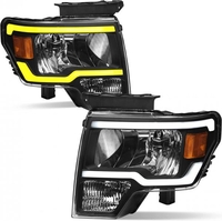 OEDRO? LED DRL Amber Reflector Headlights Assembly for 09-14 Ford F150