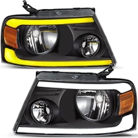 OEDRO? LED DRL Black Housing Headlights Assembly for 04-08 Ford F150