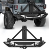 OEDRO? Rear Bumper & Tire Carrier for 2007-2018 Jeep Wrangler JK & Unlimited JKU,  with Hitch Receiver & D-Rings & Reflective Armor