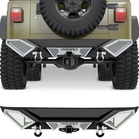 OEDRO? Rear Bumper for 1987-2006 Jeep Wrangler TJ & YJ,  Off-Road Rear Bumper with Hitch Receiver & 2 x D-Rings