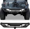 OEDRO? Rear Bumper for 2007-2018 Jeep Wrangler JK & JKU Unlimited,  Full Width Bumper w/D-Rings & Hitch Receiver & Reflective Armor