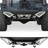 OEDRO? Rear Bumper for 2007-2018 Jeep Wrangler JK & Unlimited JKU (2/4 Doors),  with Hitch Receiver & D-Rings