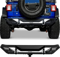 OEDRO? Rear Bumper for 2018-2022 Jeep Wrangler JL & Unlimited JLU (2/4 Doors),  Full Width Bumper w/D-Rings & Hitch Receiver & Reflective Armor