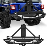 OEDRO? Rear Bumper Tire Carrier for 2018-2022 Jeep Wrangler JL & Unlimited JLU (2/4 Doors),  with Hitch Receiver & D-Rings & Reflective Armor