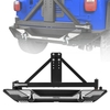 OEDRO? Rear Bumper w/ Tire Carrier for 1987-2006 Jeep Wrangler TJ & YJ,  Hitch Receiver & 2 x D-Rings