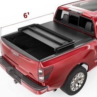 OEDRO? Soft Tri-Fold Tonneau Cover for 2005-2021 Nissan Frontier 6 Feet Bed,  Fleetside (for Models w/or w/o Utili-Track System)