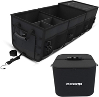 OEDRO? Storage Box for SUV Truck Sedan,  Black Large Cargo Storage with Removable Cooler Adjustable Straps