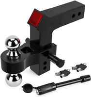 OEDRO?Tow Hitch Ball 2.5" Receiver/8" Raise Drop Dual Hitch Ball Trailer w/ Lock